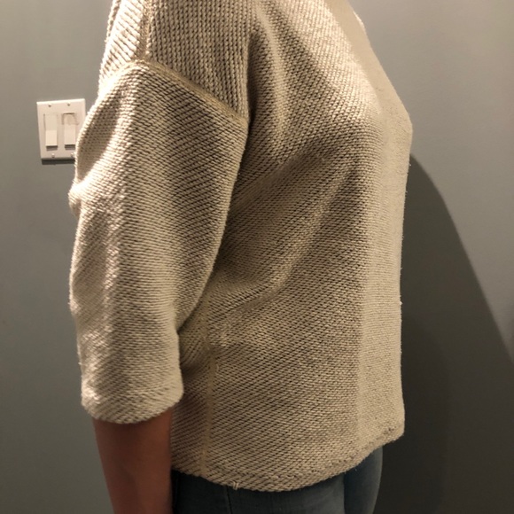 American Apparel, Reversible Cream & Grey Sweater, Size S - Picture 3 of 3